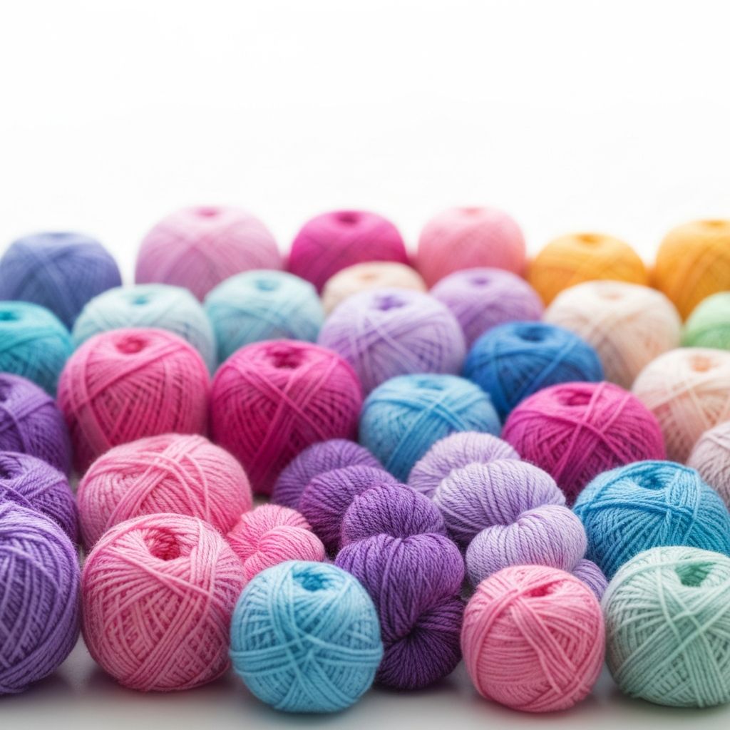 Colourful yarn and crochet supplies