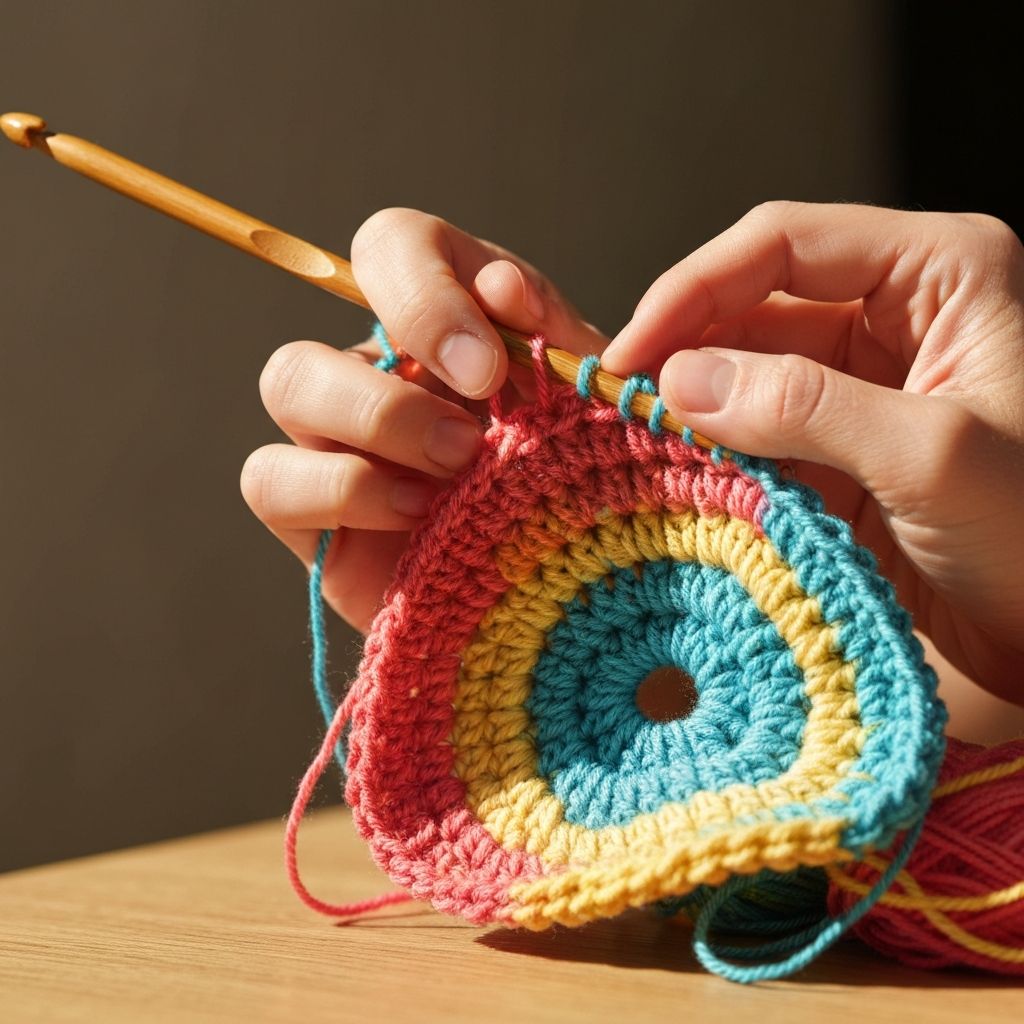 Crochet crafting in progress